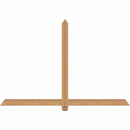 Ekena Millwork Eugene Smooth Timber Gable Bracket, Western Red Cedar, 72"W x 48"H x 1 1/2"D x 3 1/2"F, 16/12 Pitch GBW072X48X0204EUG00SWR